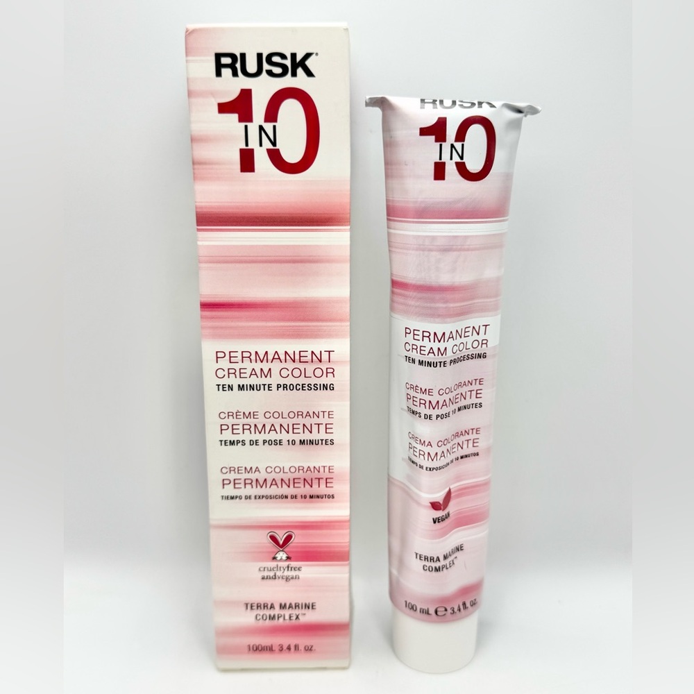 Rusk 10 in Permanent Cream Color 6N Dark Natural Blonde 3.4 fl. oz.